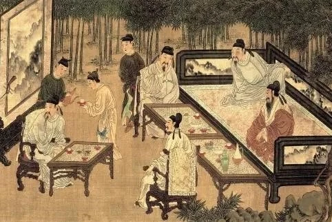 Ancient Chinese scholars enjoying matcha Ancient Chinese scholars enjoying matcha